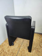 Fauteuil THF Poltrona Frau - tablette d'écriture escamotable - structure en bois - cuir ignifuge - d'occasion_1