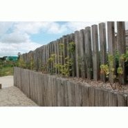 Traverse paysagère en chêne - 120x200x2000mm - 2 arêtes vives mini - Fabrication française_1