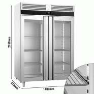 Armoire congélateur en inox porte vitrée GN 2/1 Premium - 1400 L_1