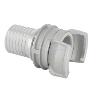 Demi-raccord symétrique avec verrou - DN 32 mm - Embout annelé Ø 35 mm - Alu_1