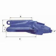 Dents de godet Fastkey FK11 C60 R - 75,40 kg - Épaisseur de lame 60 mm_1