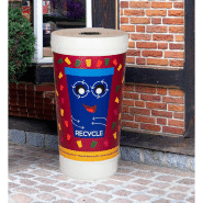 Gobelet géant ludique de collecte des gobelets en papier et plastique - CUPMAN - 210L - Marque KNAPZAK - Fabrication Européenne_1