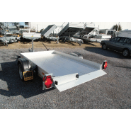 Remorque plateau tous usages Humbaur HKT 182515S - Système hydraulique, pente 8 %, 1800 kg PTAC_1