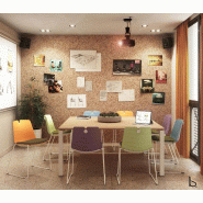 Table de réunion 4 à 8 personnes Star - Mobel Linea - Argent Ral 9006, 120, Acacia foncé_1