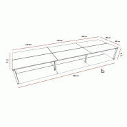 Bureau bench ECO 6 personnes - Mobel Linea. - Blanc 9010, Acacia clair, 420_2