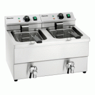 Friteuse électrique à poser IMBISS II - 2 cuves - 2 x 8 L - avec robinet de vidange - A150407 | Bartscher_1