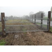 191 01004 40003 - barrière - 4 lisses - semi-grillagée - acier galvanisé 1m_1