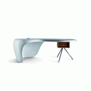 Bureau de Direction Uno - Dellarovere - Blanc, Noyer clair_1