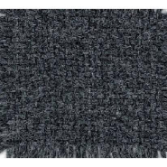 Chaise Iso tissu anthracite - confortable et empilable - piétement en acier peint époxy noir_1