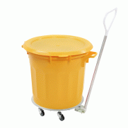 Couvercle plat pour conteneur alimentaire HACCP 75L Gilac - Jaune_1