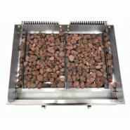 Grill pierre de lave à gaz avec grille en acier 40 cm| Arilex - 40VASN_1
