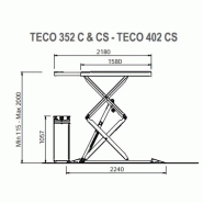 Pont élévateur à ciseaux TECO 402 CS - 4000 kg - Hauteur de levage 2000 mm_1