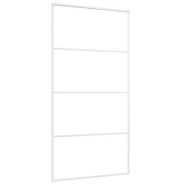 Vidaxl porte coulissante verre esg dépoli aluminium 102,5x205 cm blanc 151665_1
