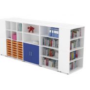 Armoire modulable - Mobibox MVPE2P avec 2 portes, 5 étagères et serrure à clé_1