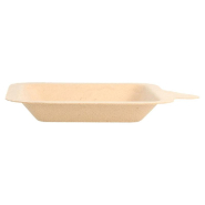 Assiette carrée bagasse naturel 11x11cm - par 1000_1