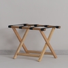 Porte-valises en bois naturel - pliable avec cadre en bois massif et bandes de nylon - SKU: f-772-br01ne_1