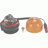 Gyrophare LED 12/24V - Fixation magnétique par ventouse - Spotlight 929435 - Cabochon antichoc et imperméable_1