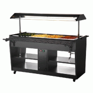 Buffet central chauffant Buffalo - 4 x GN 1/1 - Bain-marie -Éclairage LED | JA179_1
