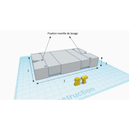 Masse de 2 T avec passage de fourche pour essai de palans et ponts roulants- 2000 x 1200 x 395mm - EF2222001_1