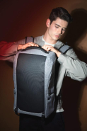 Sac à dos antivol en polyester - Réf: KI0931 - Kimood - Fermeture TSA, protection RFID, port USB_1