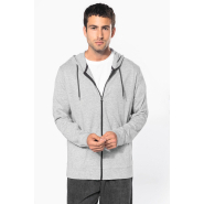 Veste coton légère à capuche - Réf: K438 - 100% coton peigné - Toucher très doux - Coupe moderne_1