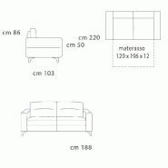 Virginia canapé-lit ouverture express 120x196 cm - ouverture assistée - tissu marron chocolat - fabrication italienne_1