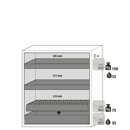 Armoire de sécurité S-CLASSIC-90 modèle S90.129.120 - Réf 30121-001-33748 - Type 90 pour substances inflammables - Certifiée NF EN 14470-1_1