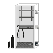 Armoire de stockage intérieure pour bouteilles de gaz G-ULTIMATE-90 - modèle G90.205.090 - Réf 30667-005-30668 - sécurité NF EN 14470-2_1