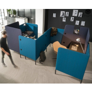 Bureau modulaire pour open space avec traitement acoustique en option - M ZONE WORKING - Wiesner Hager - Mahora_1
