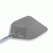 Pelle à pizza rectangulaire perforée aluminium anodisé SHA - 36x36 - Manche 150 cm - Gamme Evoluzione | GI.METAL_1