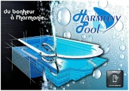 Piscine en kit - Coque polyester Titania Harmony Pool (7.90 x 3.70) avec banquette et options de sécurité_1