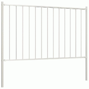 Vidaxl panneau de clôture poteau acier enduit poudre 1,7x1,25 m blanc 145217_1