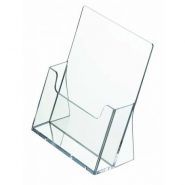 7010S - Porte-brochures de comptoir - Afix Diffusion - Hauteur 7,4 cm - Polystyrène cristal transparent_1