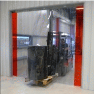 Lanière PVC souple translucide bleu azur - 400 mm x 4 mm - Transparente - Isolation thermique_1