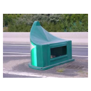 Musoir de signalisation routière J14a - Polyéthylène rigide HD - Diamètres 1000 ou 2000 mm - Fond vert classe I ou II_1