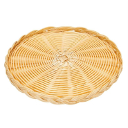 Plateau rond effet osier Ø35x3cm polypropylène - par 24_1
