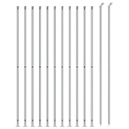 Vidaxl clôture en mailles de chaîne avec bride argenté 2x25 m 154046_1