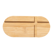 Support de bureau en bambou pour mobile et tablette - couleur naturelle - 88g_1