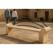 Banc béton Milano - résistant aux intempéries et personnalisable avec ou sans dossier_1