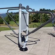 Barre parallèle - amélioration mobilité des membres supérieurs et inférieurs - acier poudré - dimensions 2,01 x 0,61 x 1,49 m_1