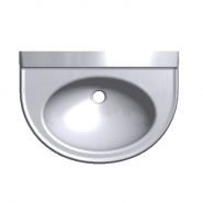 Lave-mains monobloc compact de face - 530 x 380 mm - Atout Composites - Gel Coat antibactérien_1