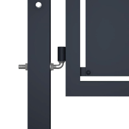 Vidaxl portail de jardin acier 300 x 125 cm anthracite 144525_1