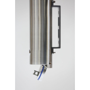 Cendrier mural en aluminium - inox résistant - 1,7L - Design intemporel pour extérieur_1