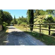 Clôture bois standard pour chevaux - horse stop - 3 demi-lices, 1m70 - ref. B12250-3 - pin sylvestre traité autoclave classe IV_1