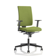 Fauteuil de bureau TISSEO noir neuf avec accoudoirs - pivotant, réglage synchronisé, accoudoirs 2D - structure séparée d'assises de dossier capitonnés_1