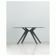 Table de réunion DR - fabricant Frezza - bois ou verre - structure en noyer massif_1