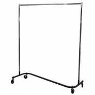 7300324 - Porte-vêtements roulant 'S' avec base - Displetech - Hauteur 69'' et largeur 60''_1