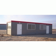 Bungalow de chantier / monobloc / bureau / vestiaire / aménagé / 6.20 x 3 m