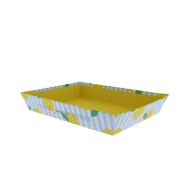 Corbeille carton rectangulaire Bonheur 36x27x6 cm_1