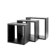 Set de présentoirs cubes en bois noir mat - 31x20+35x20+39x20cm - par 3_1